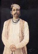 Ghasiram Hardev Sharma Tilakayat Govardhanlalji,Head of Priests in the Haveli of Shri Nathji at Nathdwara,Rajasthan USA oil painting artist